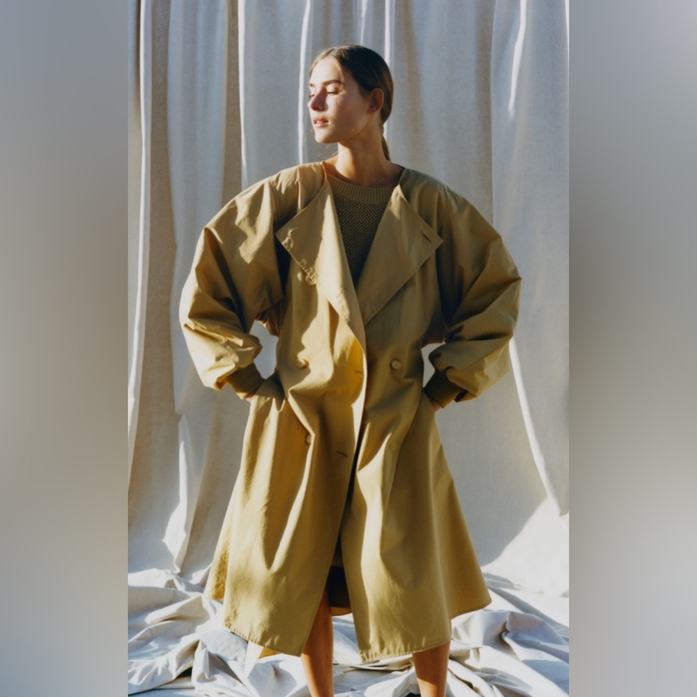 MWT Nina Ricci Oversized Beige Trench Coat